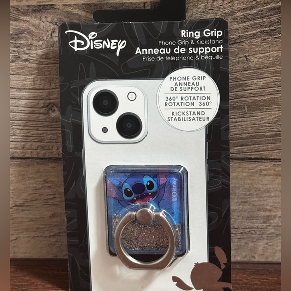 DISNEY -  Stitch Cell Phone Ring Grip & Kickstand, New In Package - Picture 2 of 3
